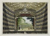 Interior view of the Scala Theatre Milan, newly restored in 1830 thumbnail 2