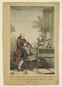 Leopold Mozart, Pere de Marianne Mozart, Virtuose âgée de onze ans et de J. G. Wolfgang Mozart, Compositeur et Maitre de musique âgé de sept ans. thumbnail 1
