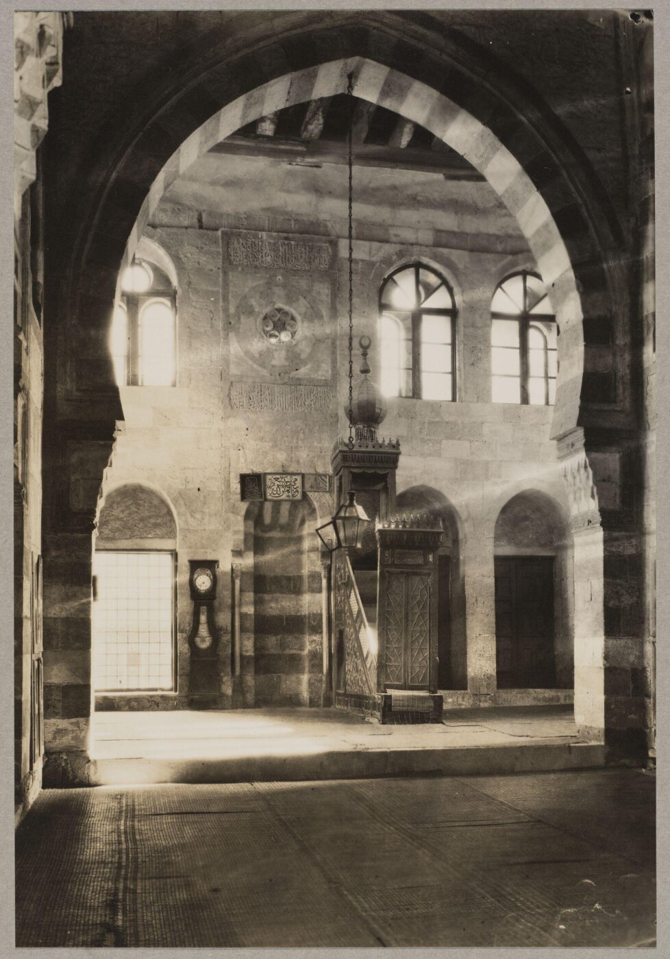 K.A.C. Creswell, Mihrab and minbar of the mosque of Mamluk Amir Qanibay Qara al-Rammah (Nasiriyya), Cairo