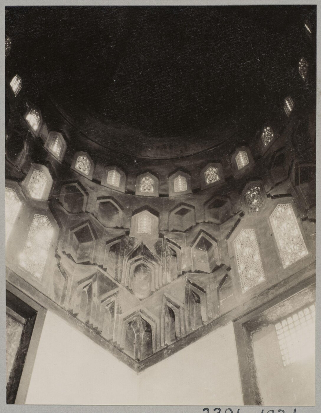 K.A.C. Creswell, Dome pendentive in the mausoleum of Mamluk Emir Qarasunqur, Cairo