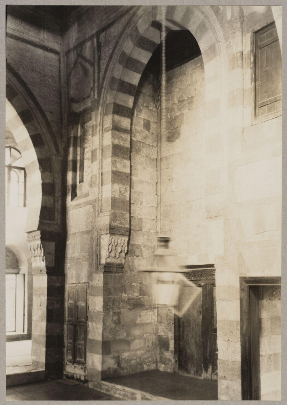 K.A.C. Creswell, Southwest iwan in the mosque of Mamluk Amir Qanibay Qara al-Rammah (Nasiriyya), Cairo