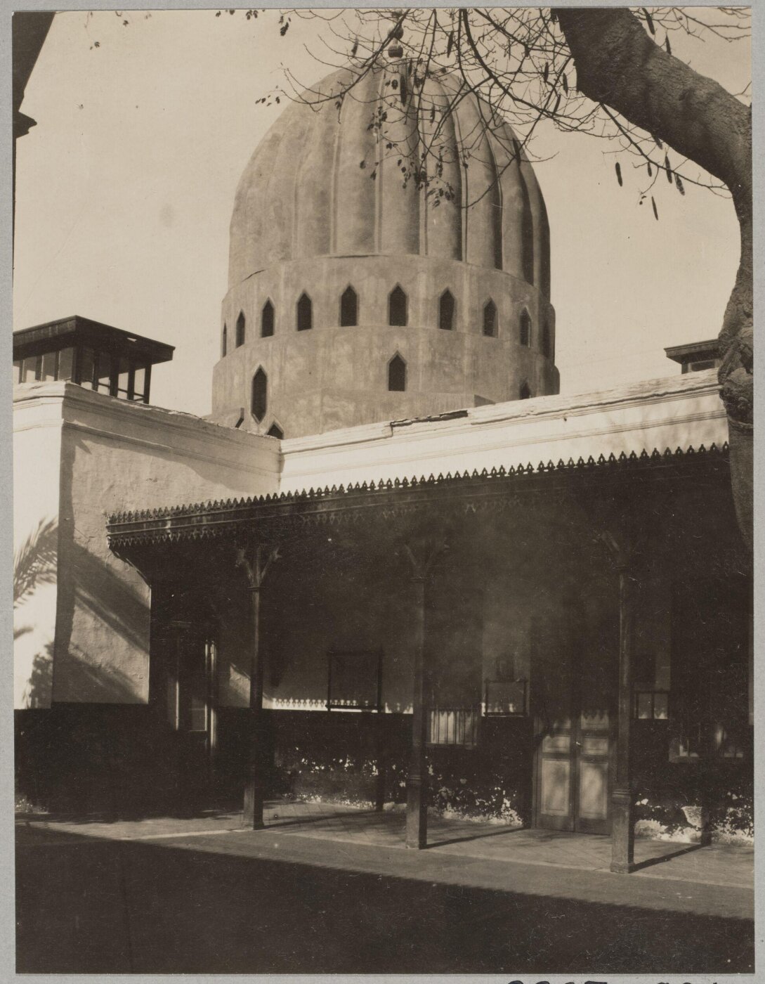 K.A.C. Creswell, Dome from the courtyard of the madrasa and mausoleum of Mamluk Emir Qarasunqur, Cairo
