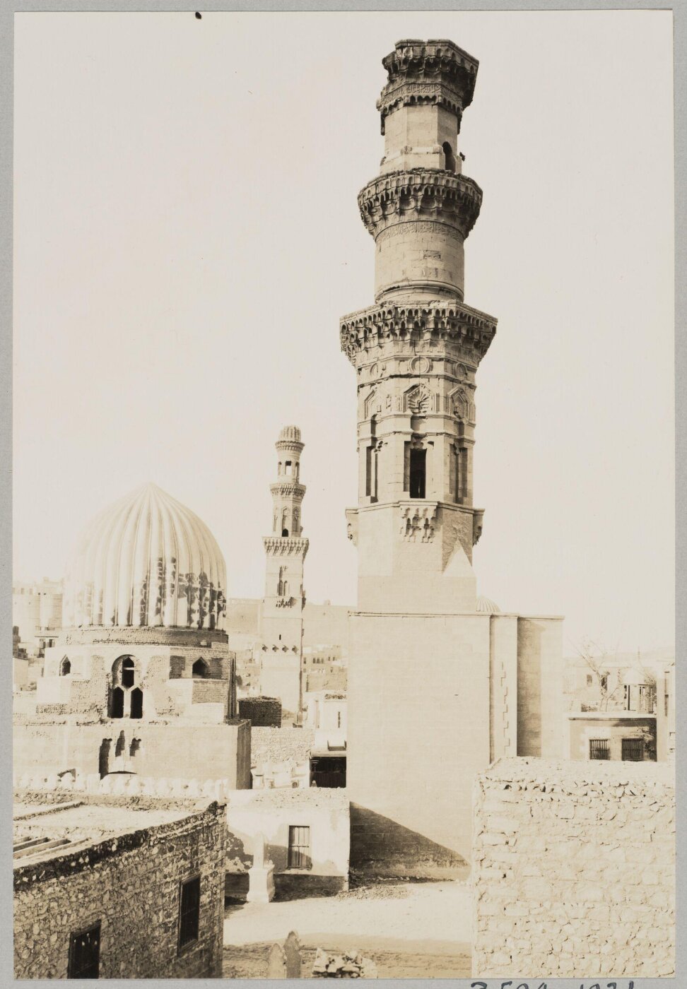 K.A.C. Creswell, South minaret (al-Qibliyya) in South Cemetery, Cairo