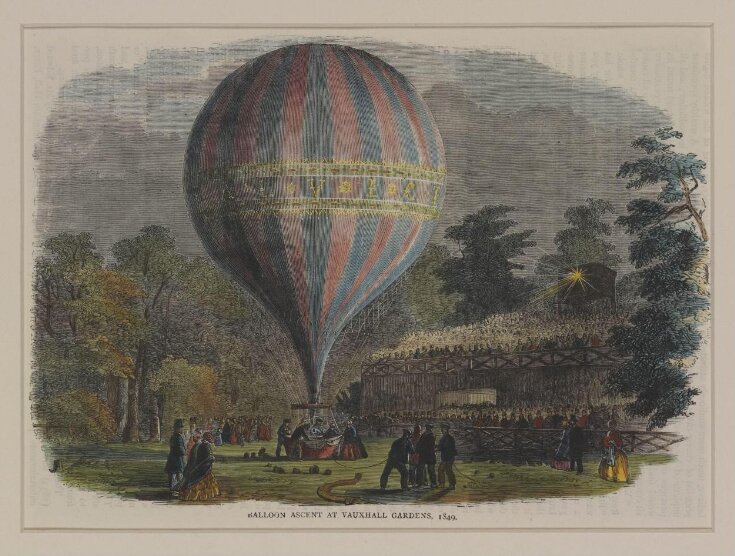 Balloon Ascent at Vauxhall Gardens, 1849 top image