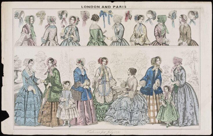 London and Paris Fashions for July 1850 top image