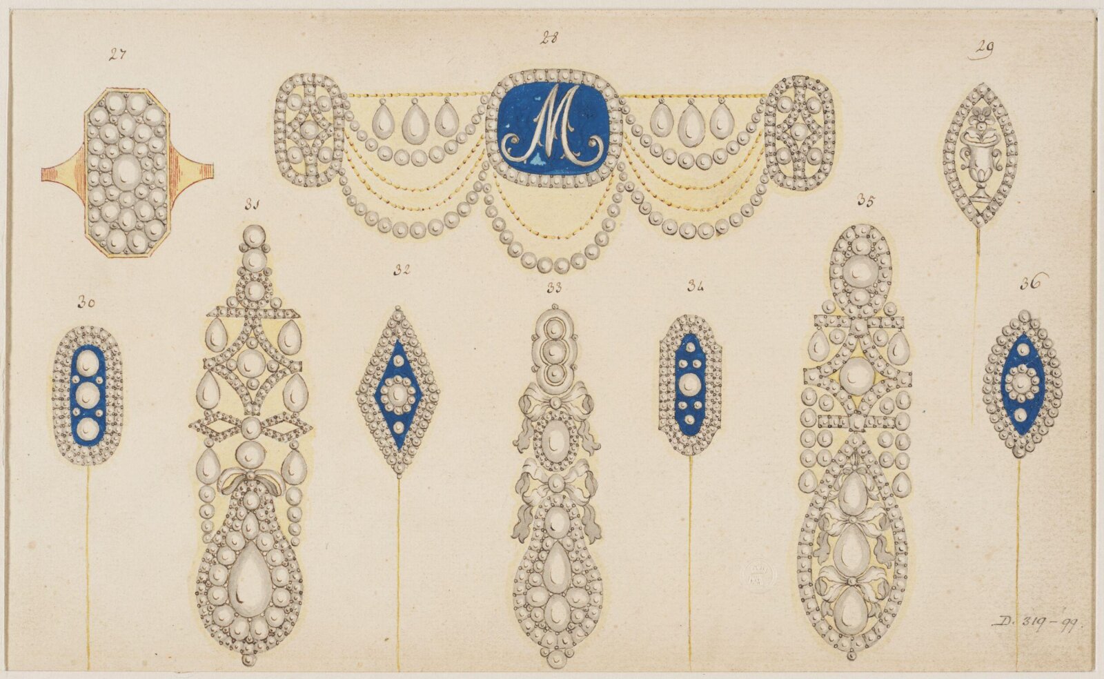 Jewellery Design, late 18th century