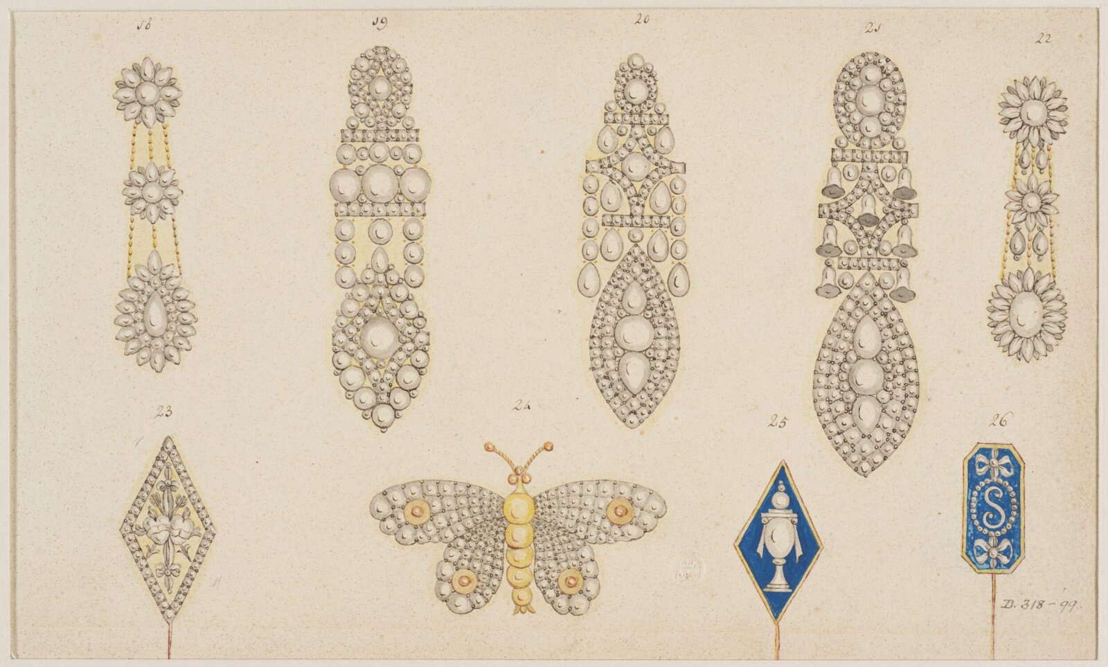 Jewellery Design, late 18th century
