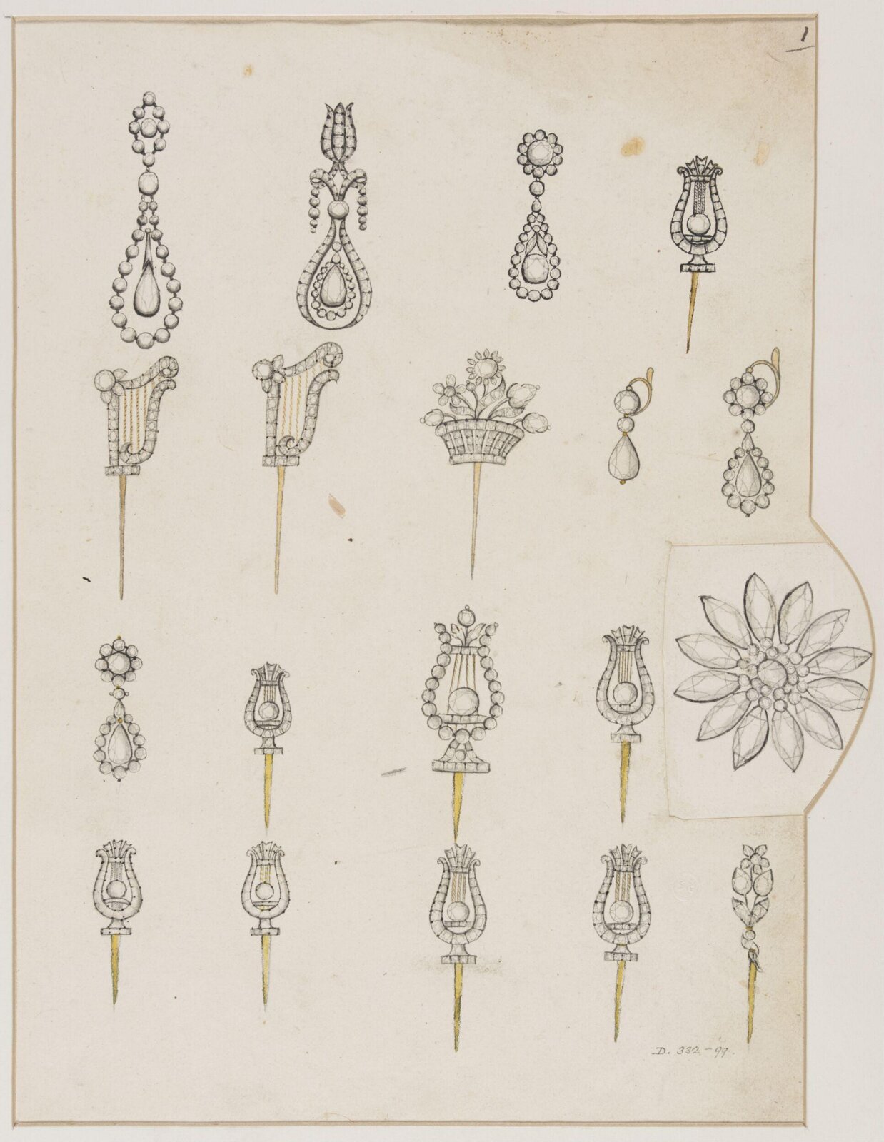 Jewellery Design, late 18th century