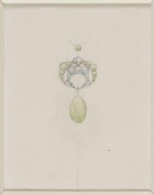 Design for a pendant set with green stones thumbnail 1