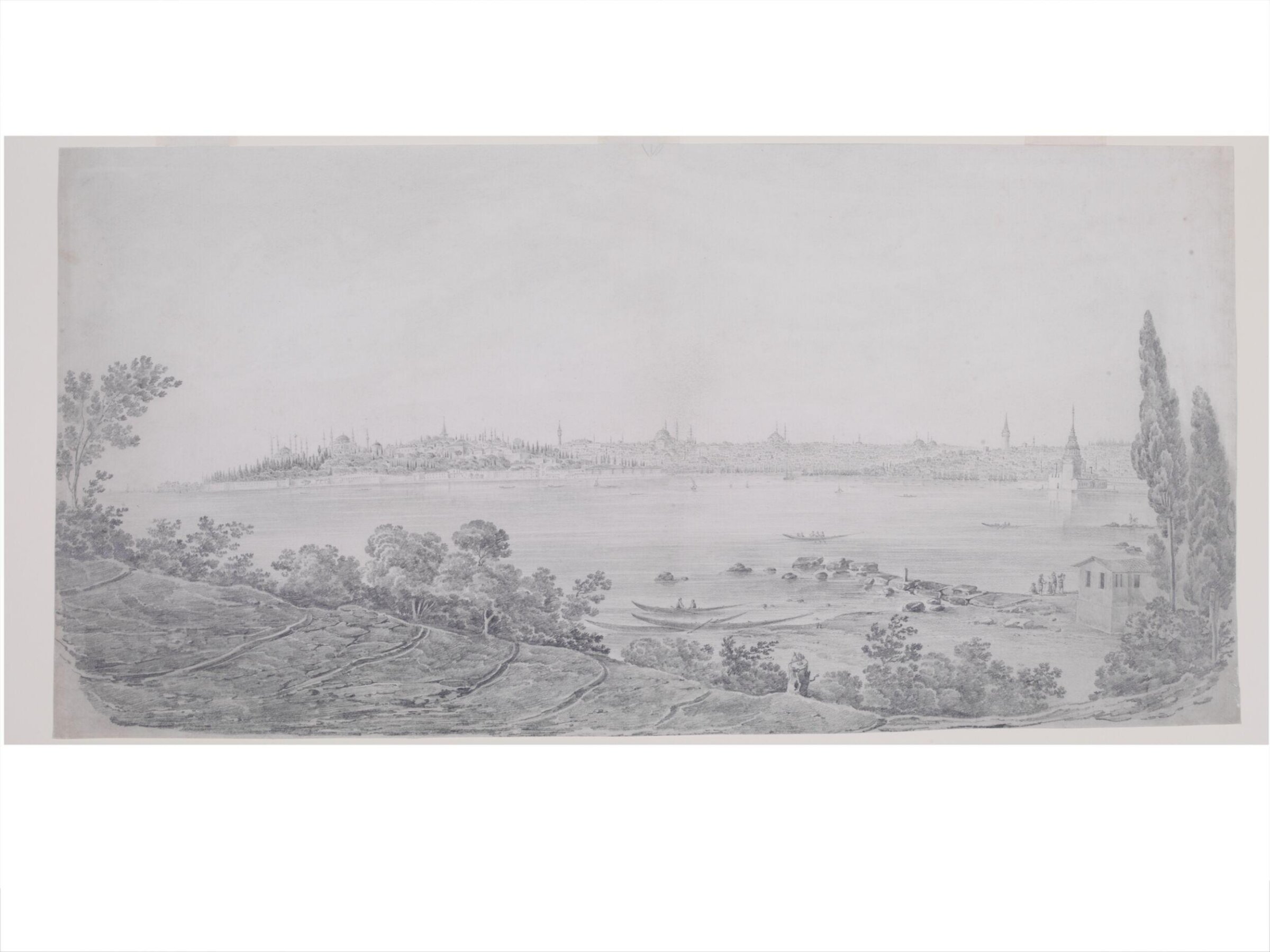 Constantinople and the Bosphorus from Scutari, Giuseppe Schranz, ca. 1835