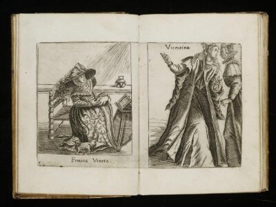 Diuersaru[m] nationum habitus : centum, et quattuor iconibus in aere incisis diligenter expressi item ordines duo procession.um unus summi Pontificis alter sereniss. principis Venetiarum / opera Petri Bertellii. Ad ill.um d. Io: Reinhardum comite[m] ab Hanau et d. in Liechtemburg