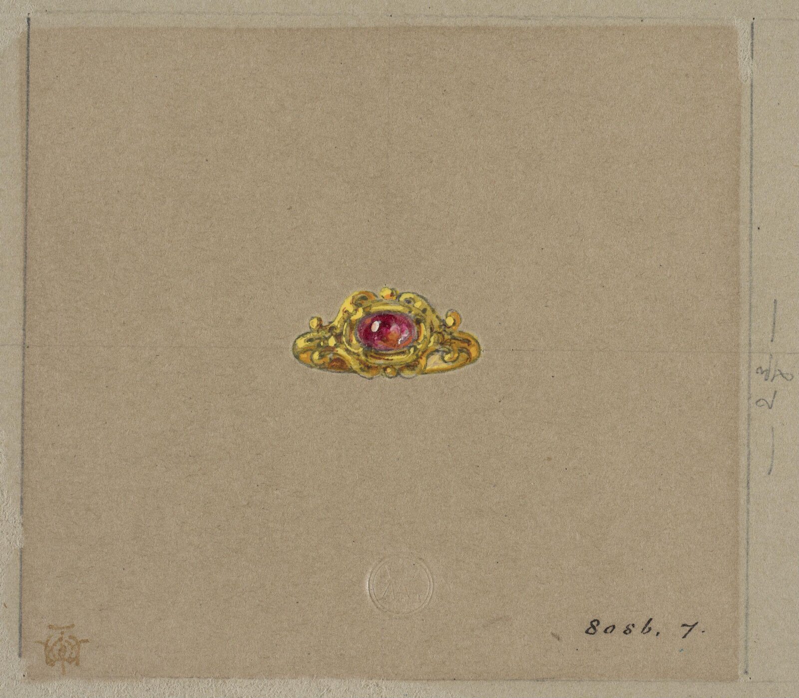 Drawing, J. Walter Wilson, mid 19th century