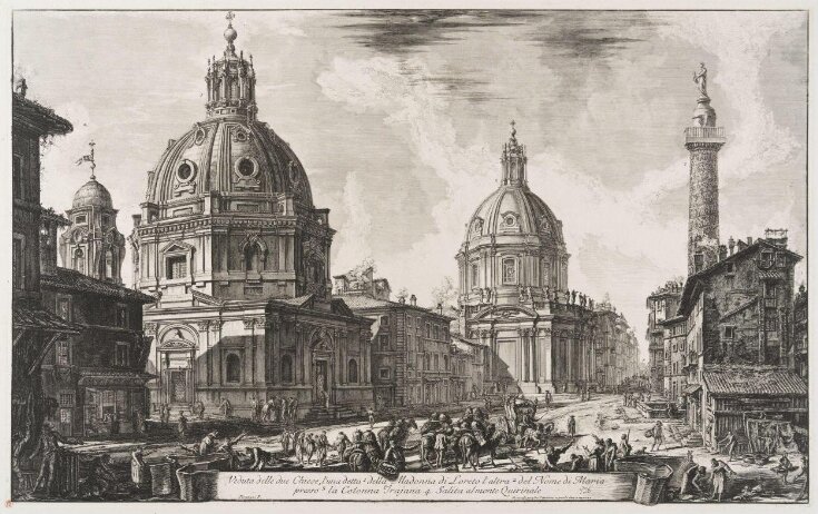 Veduta delle due chiese, l'una detta della Madonna di Loreto, l'altra del Nome di Maria presso la colonna Trajana top image