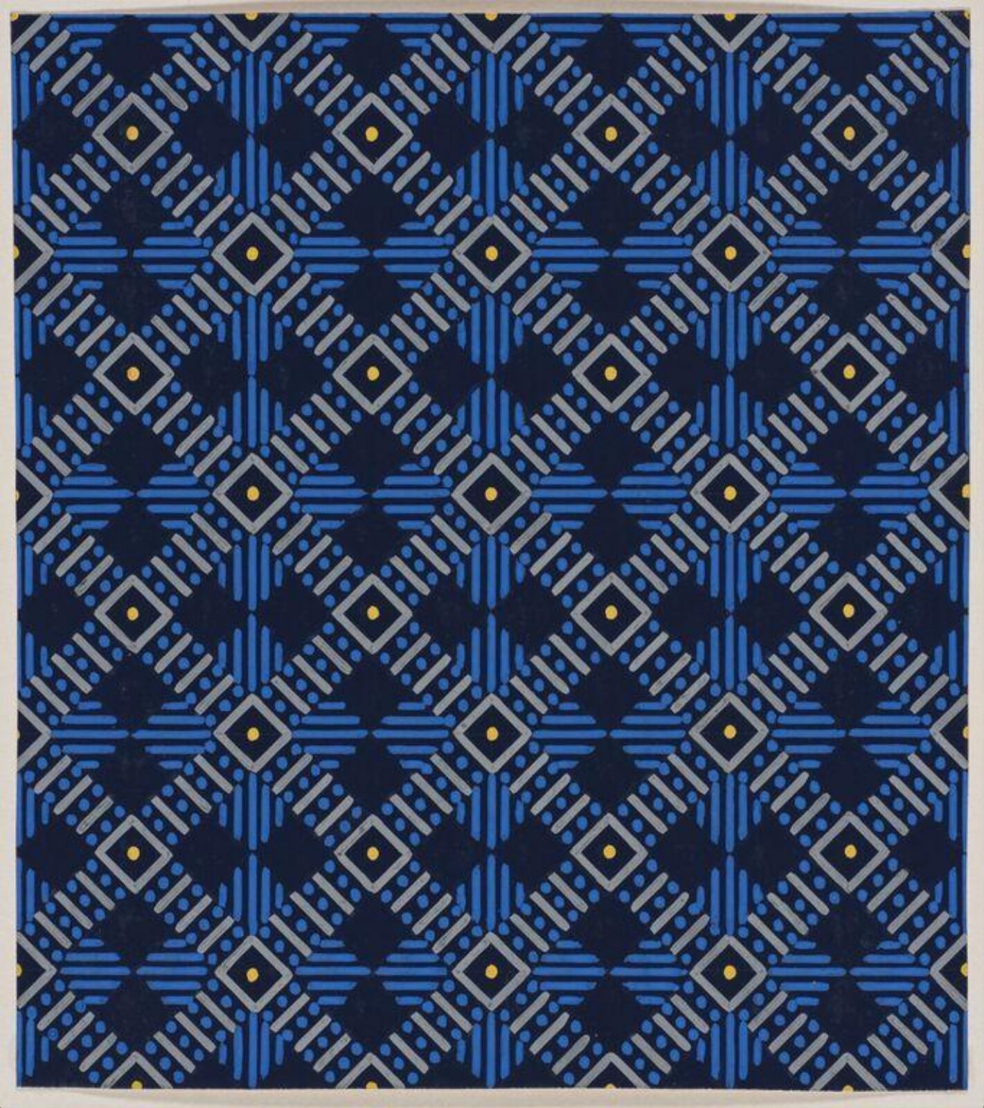 Design of a diaper pattern on a squared background., Jacob Dimoldenberg, ca. 1930