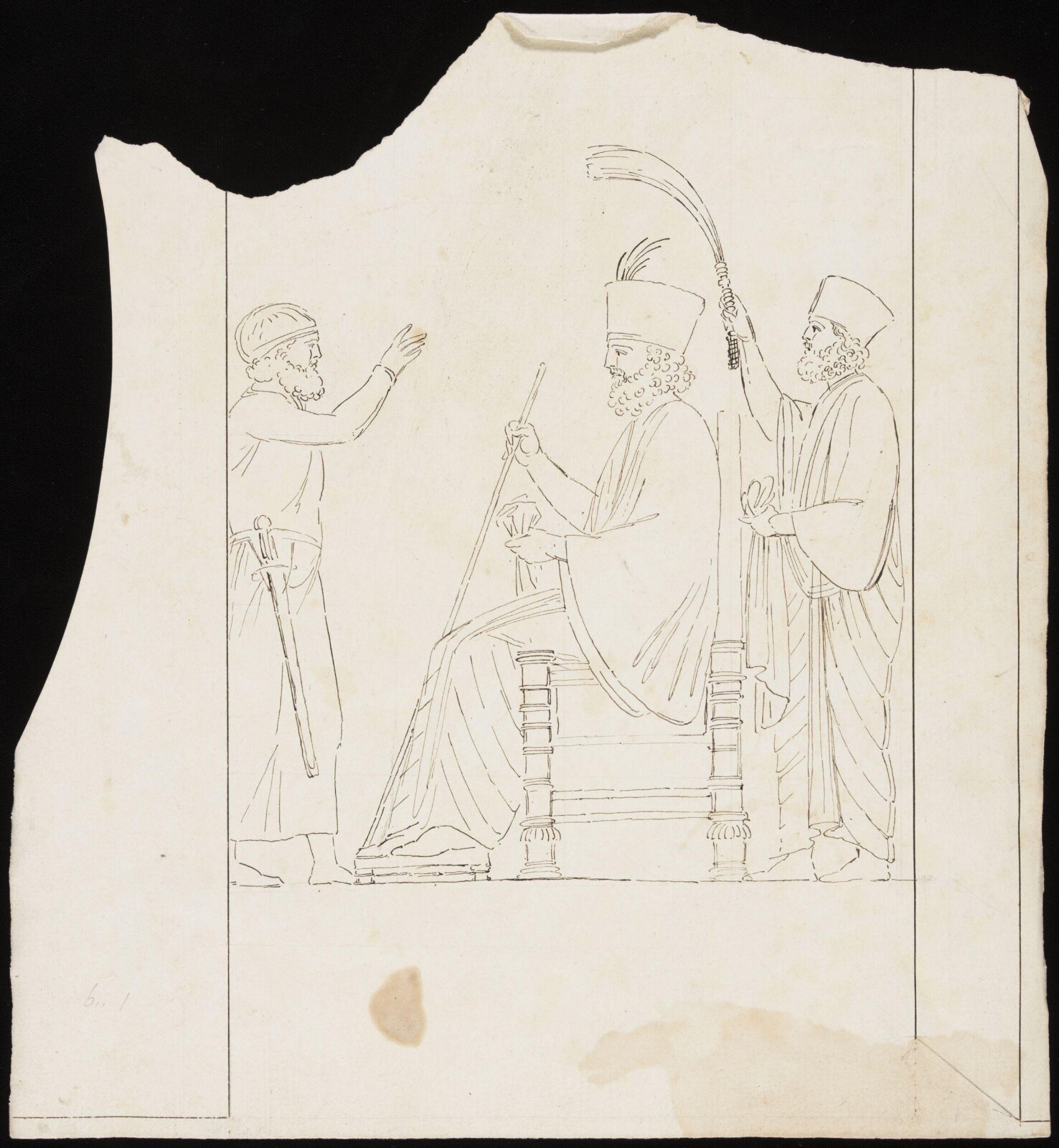 A pharaoh (?) and attendants, 1800-1815