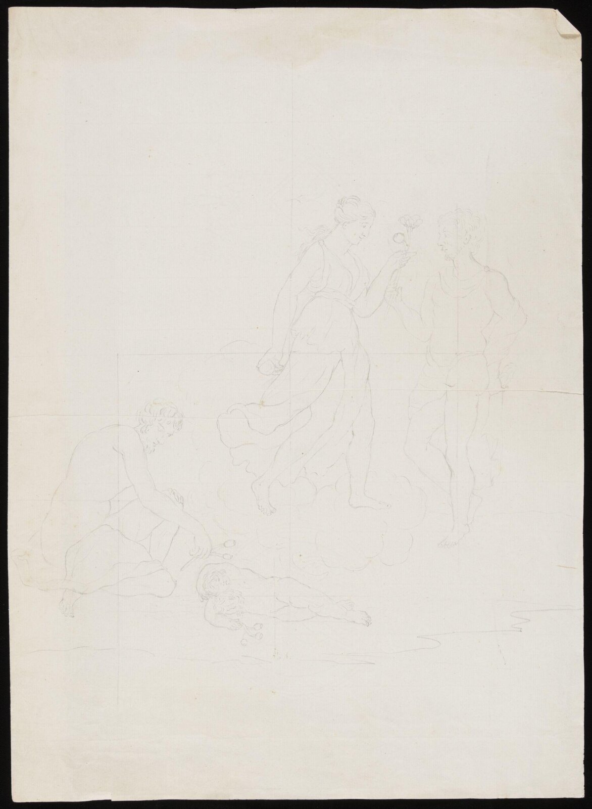 Drowned boy, clutching severed head, and three figures, 1800-1815