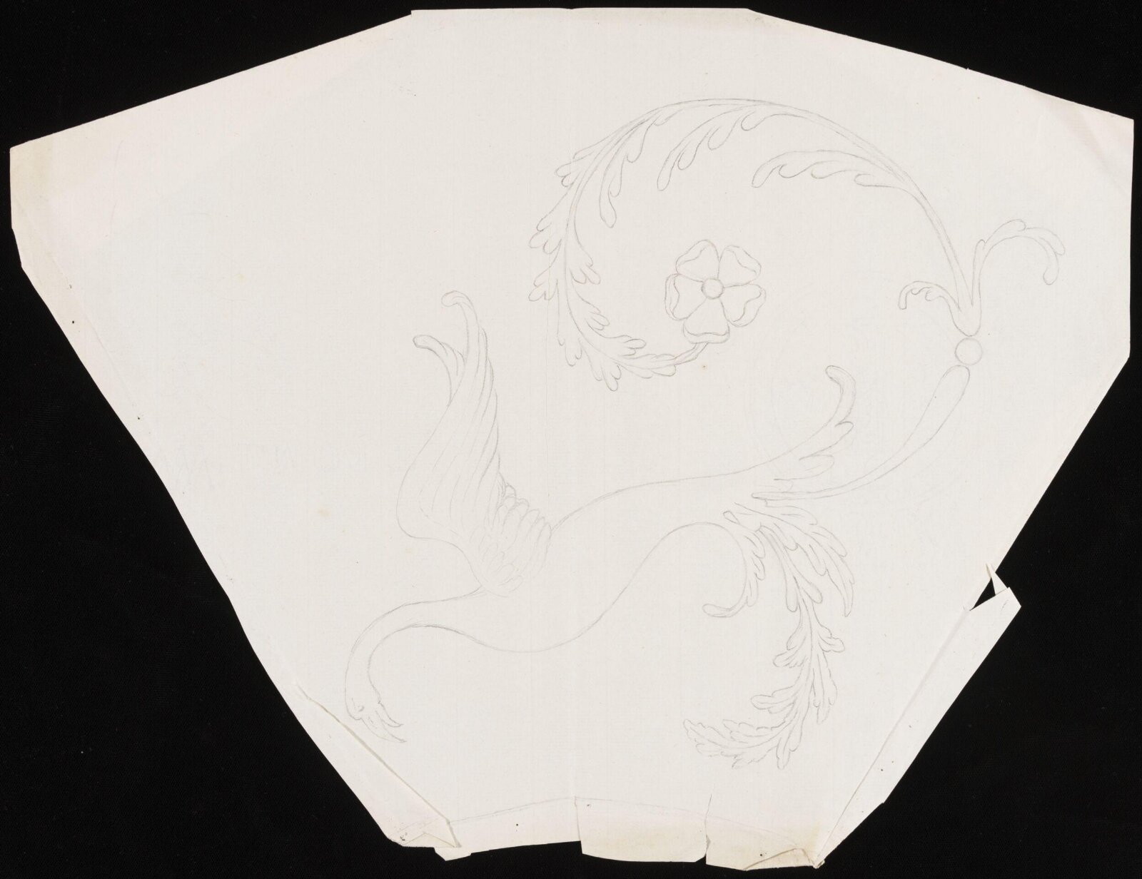 Fantastic bird terminating in scrolled acanthus, 1800 - 1810