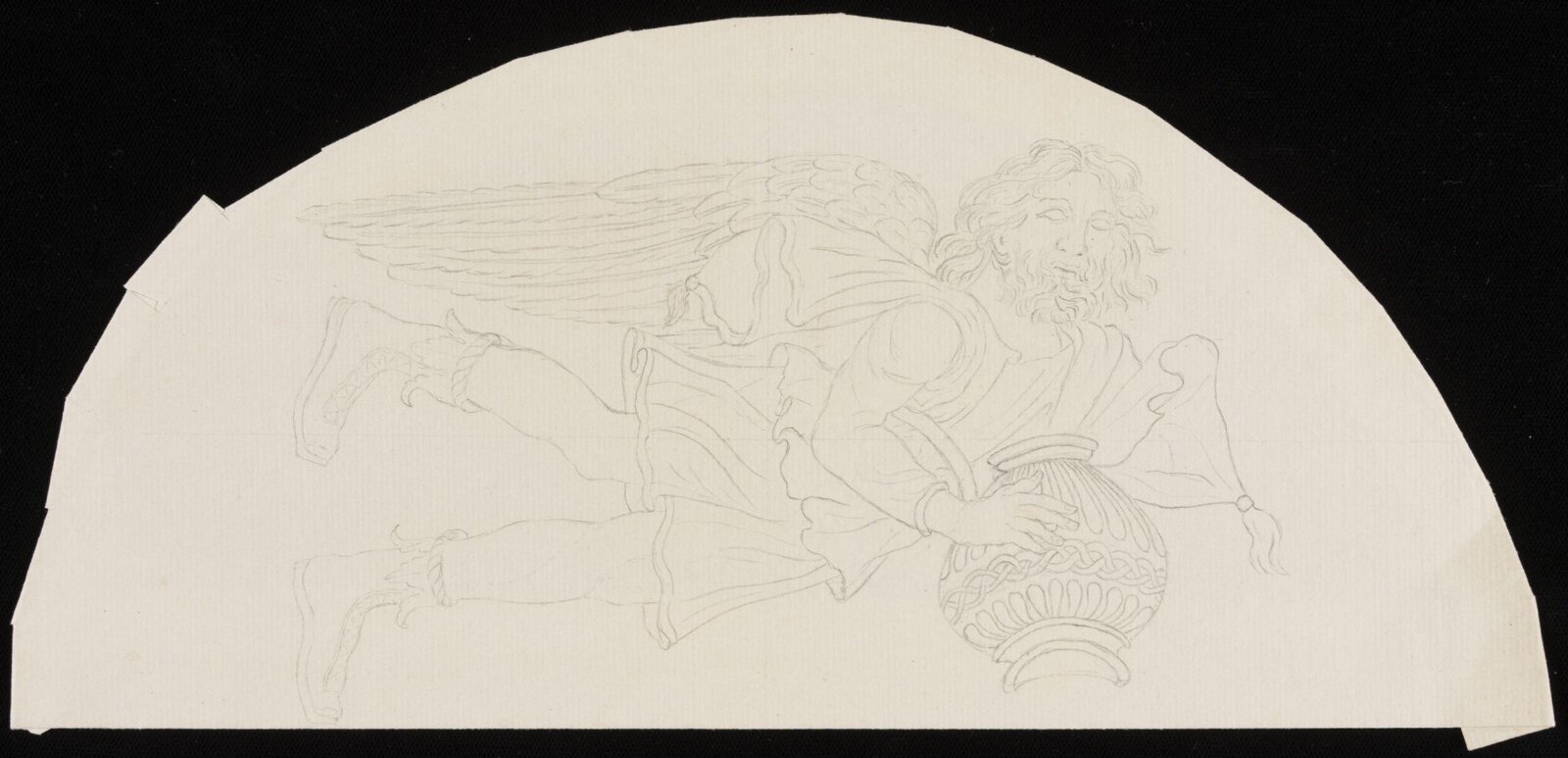 Angel bearing a decorated vessel, 1800 - 1810