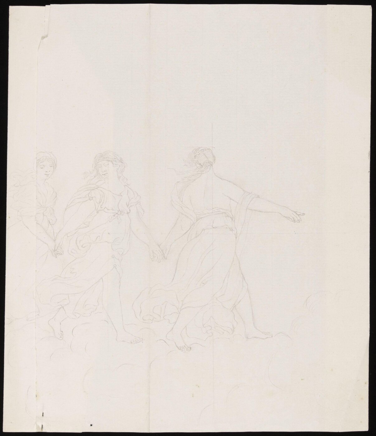 Unknown, Three female figures hand in hand