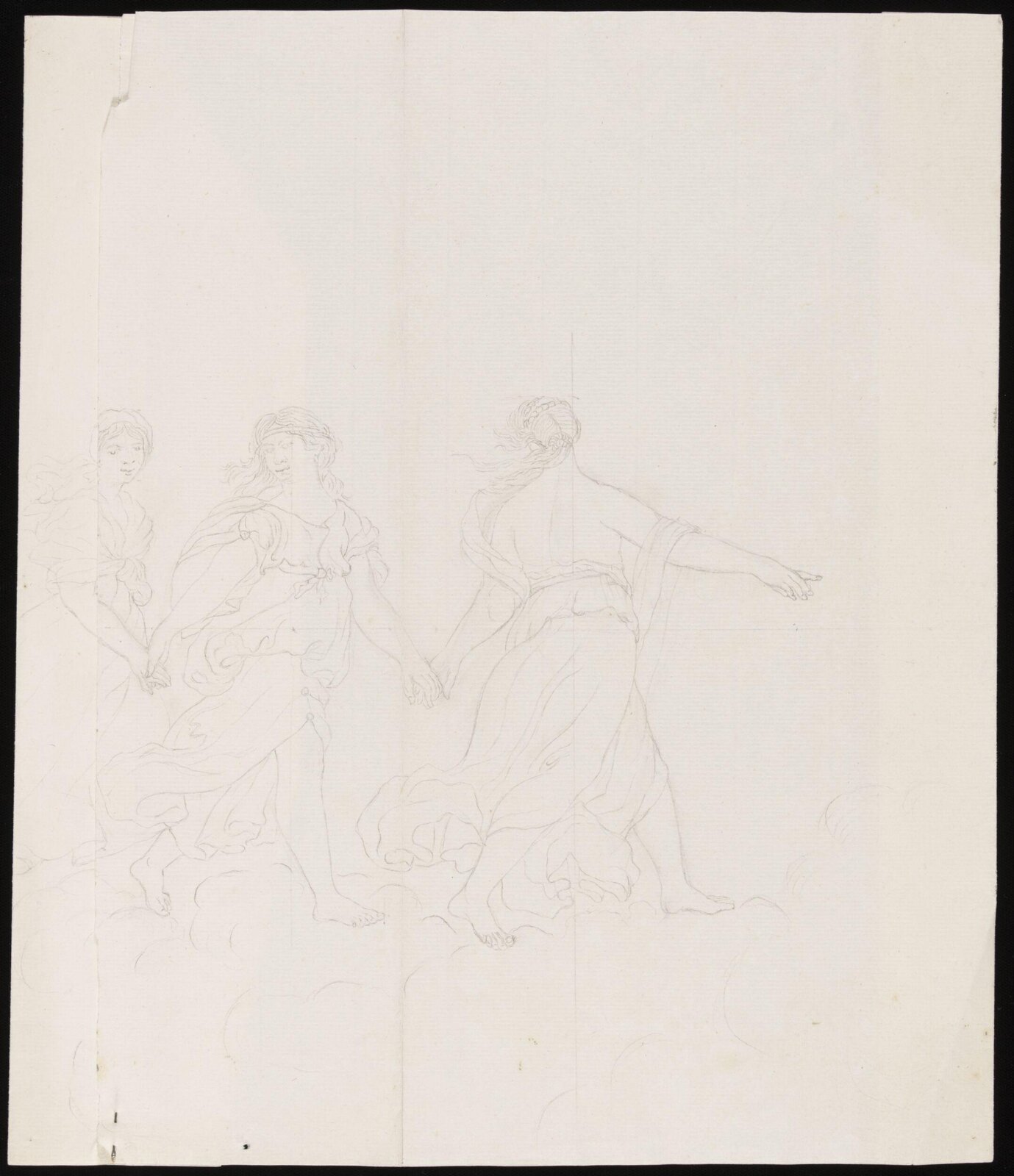 Three female figures hand in hand, 1800-1815