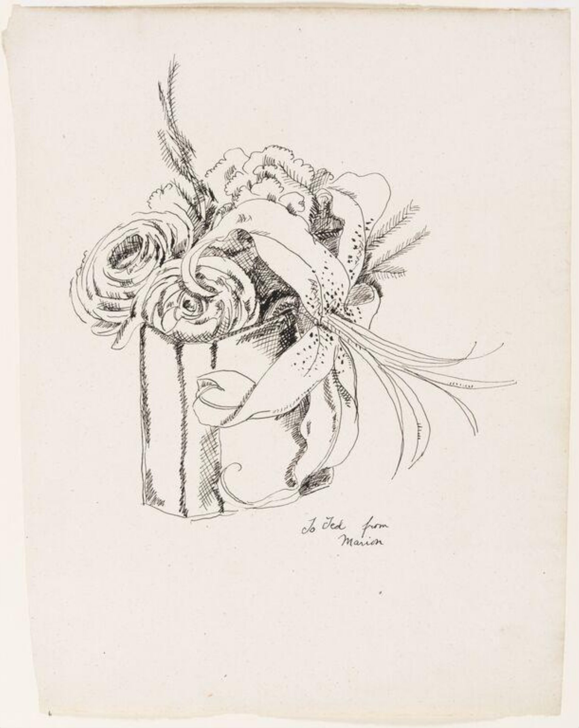 A Bouquet of Flowers (Lilies and Peonies), Marion Dorn, ca. 1930-9