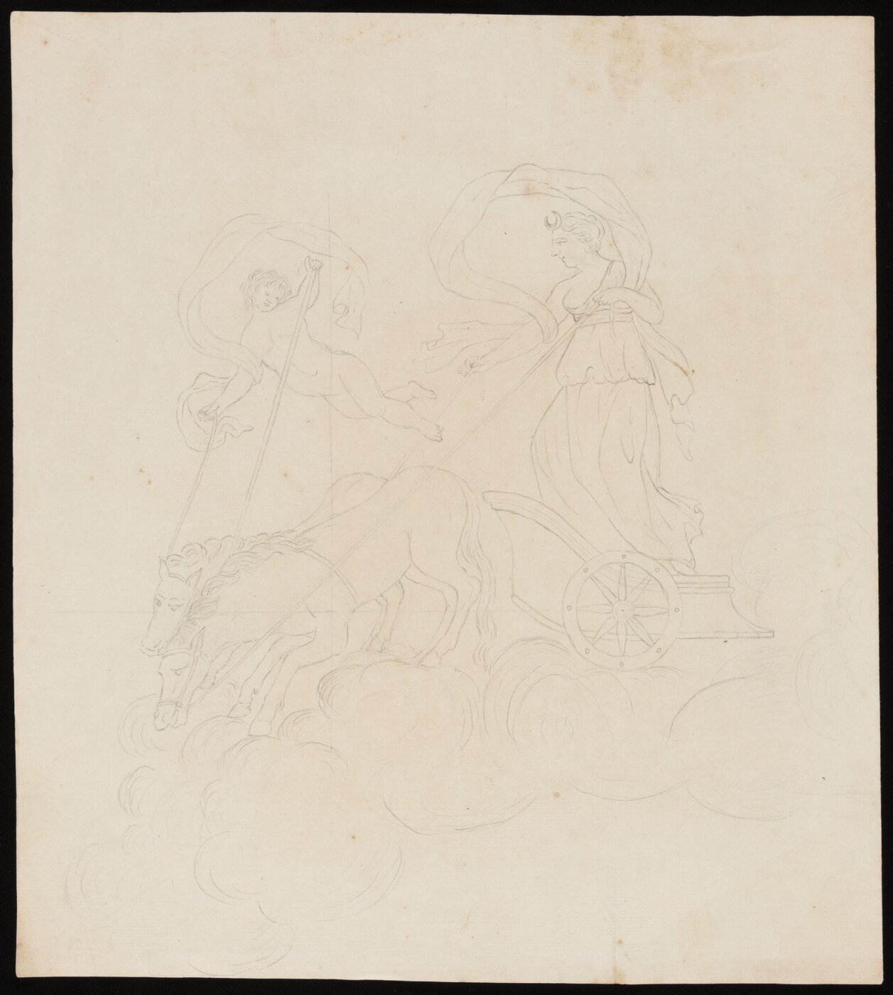 Unknown, Diana in her chariot in her guise as moon goddess