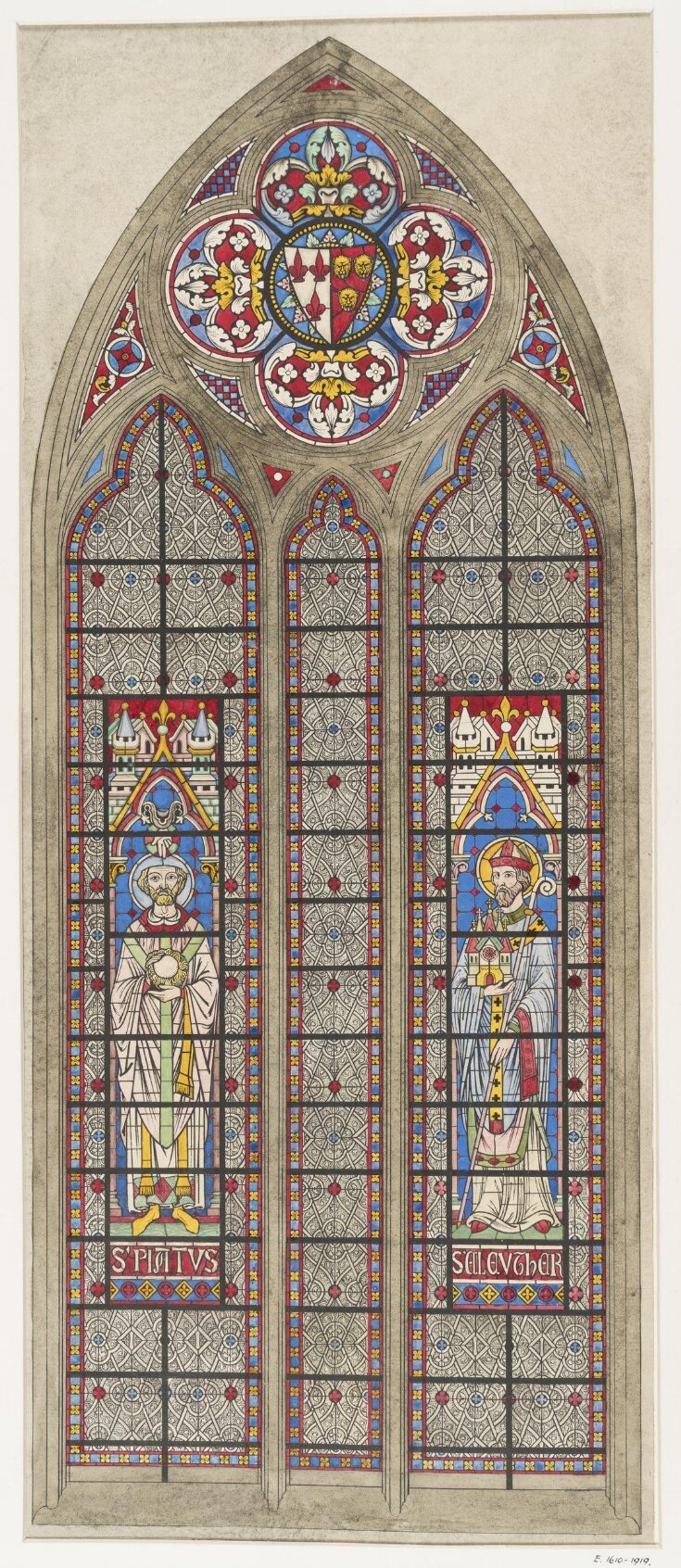 A modern stained glass window  top image
