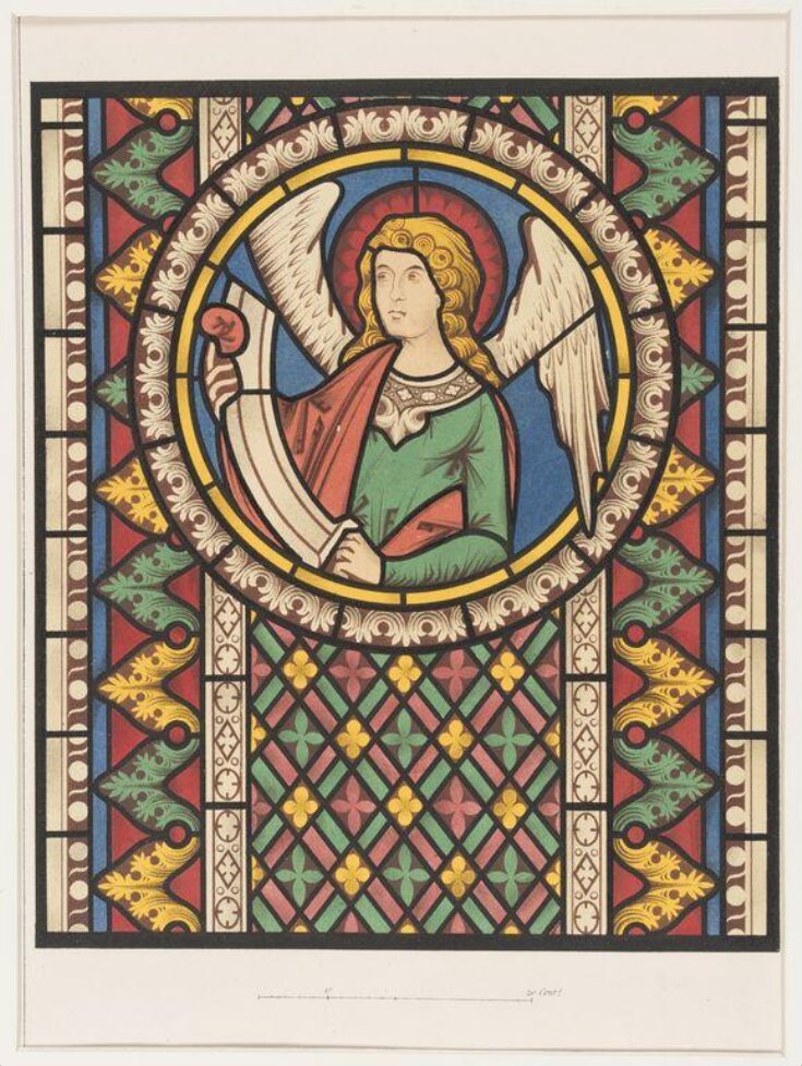 Panel of late 12th century stained glass top image