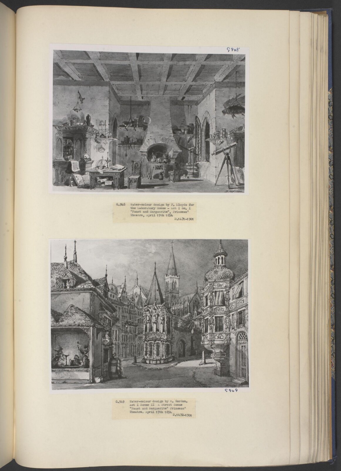 designs for Faust and Marguerite, W. Gordon, 1852-1858