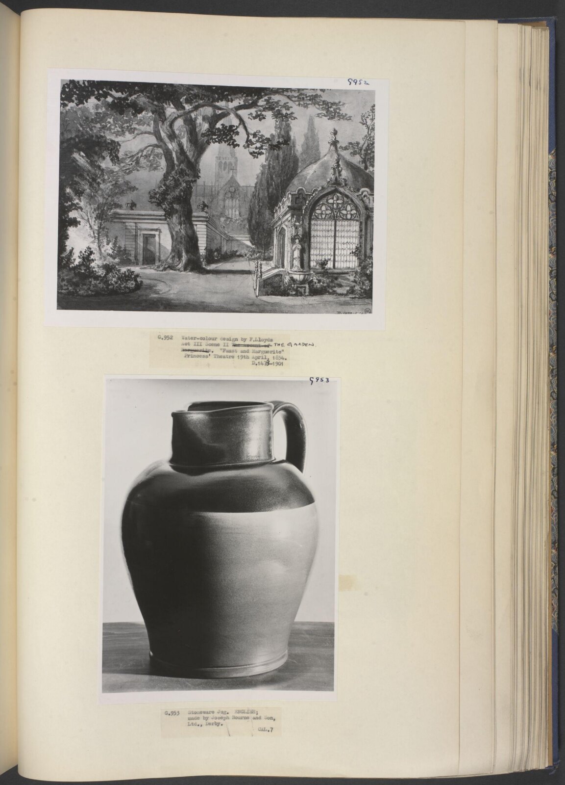 designs for Faust and Marguerite, W. Gordon, 1852-1858