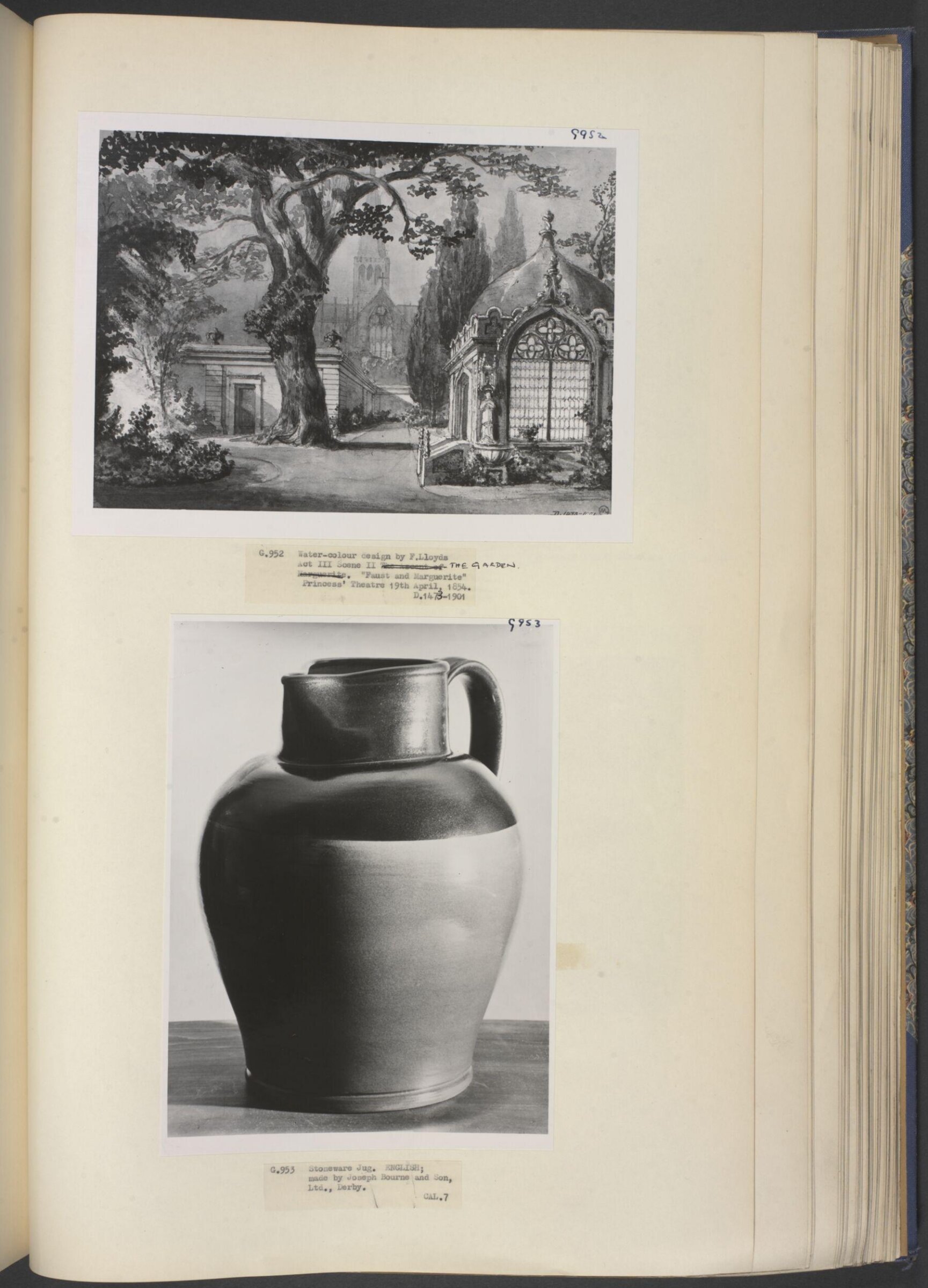 designs for Faust and Marguerite, W. Gordon, 1852-1858