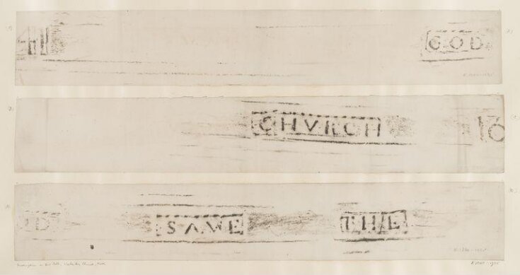 Rubbing of inscription on second bell of Walesby Church top image