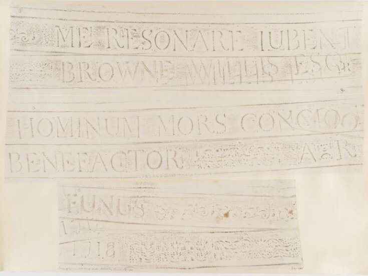 Rubbing of inscription and decoration of tenor bell of Bletchley Church top image