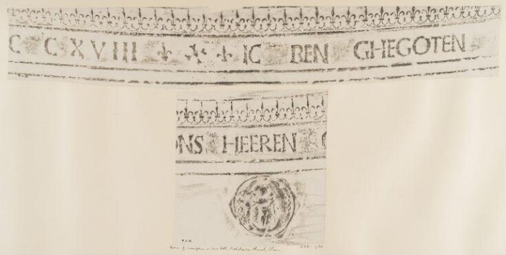 Rubbing of a portion of inscription on second bell of Nicholaston Church top image