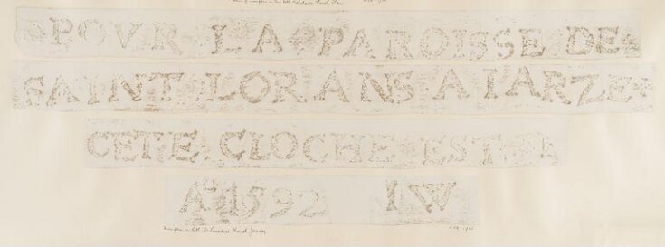 Rubbing of the inscription on a bell in St. Lawrence's Church top image