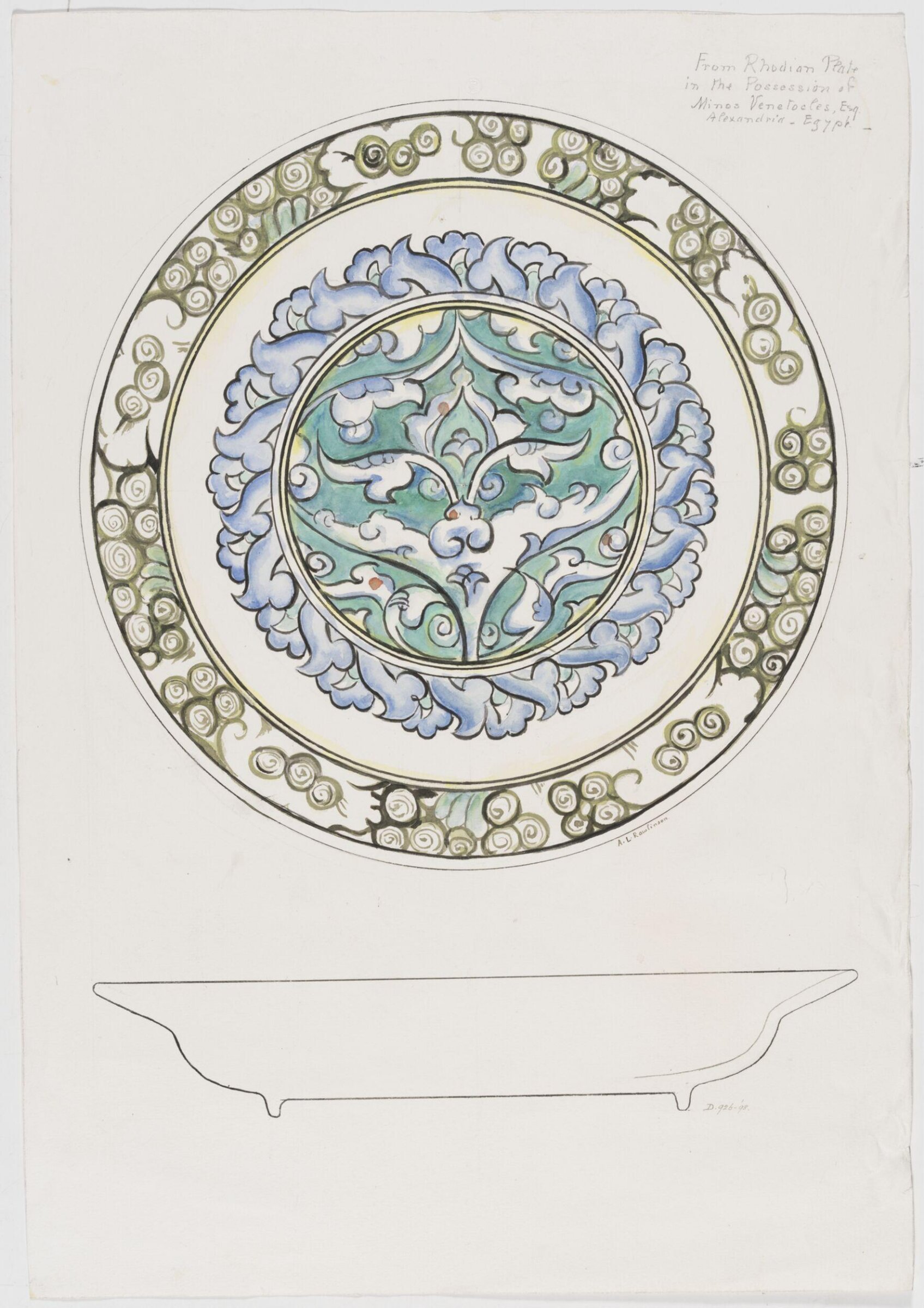 Drawing, A Louise Rawlinson, c. 1897