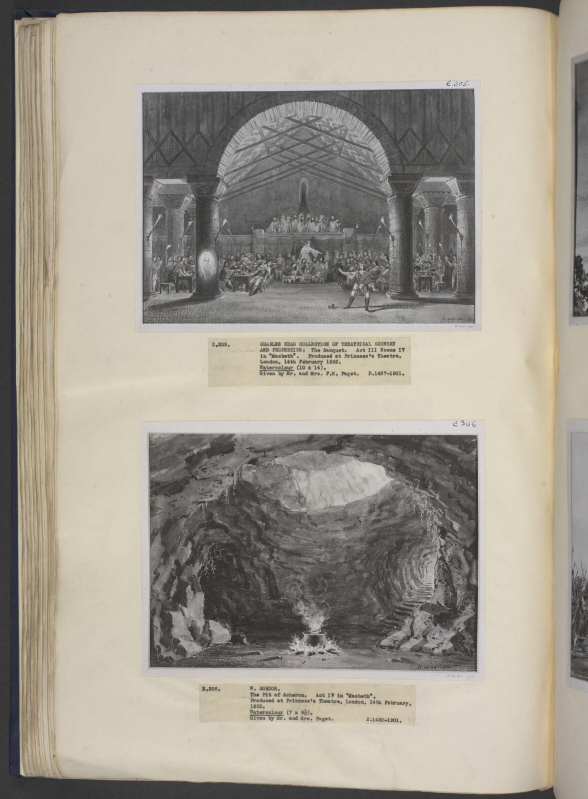 designs for Macbeth, W. Gordon, 1852-1858