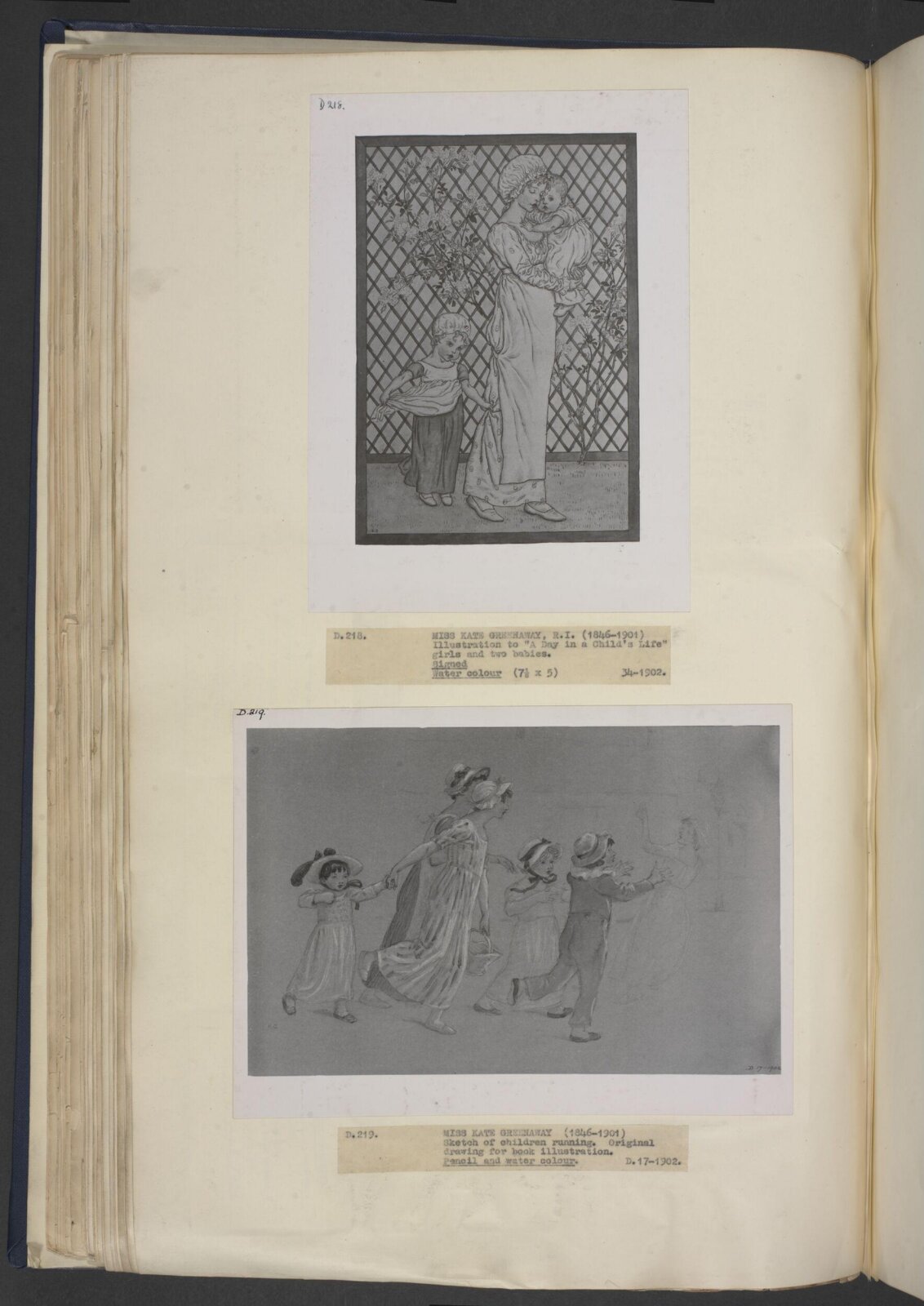 Watercolour, Kate Greenaway, late 19th century