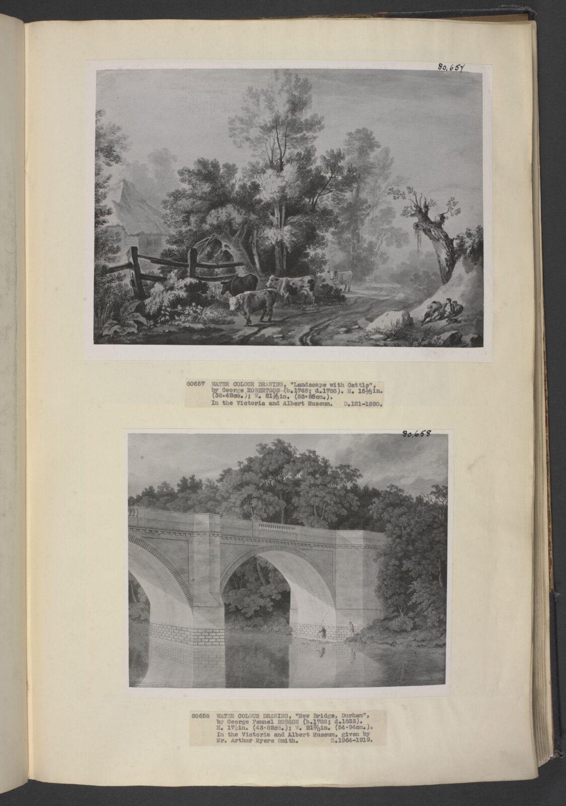 Watercolour, George Robertson, circa 1760s-1780s