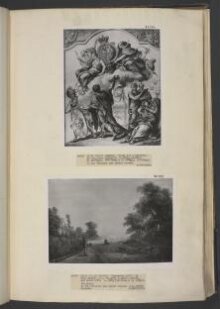 Allegorical design with figures: Clemency, Prudence and Justice with Pallas, Heroic Poetry, Liberty, Discretion, History and Mercury (preliminary design for a panel from Royal State Coach for George I) thumbnail 1