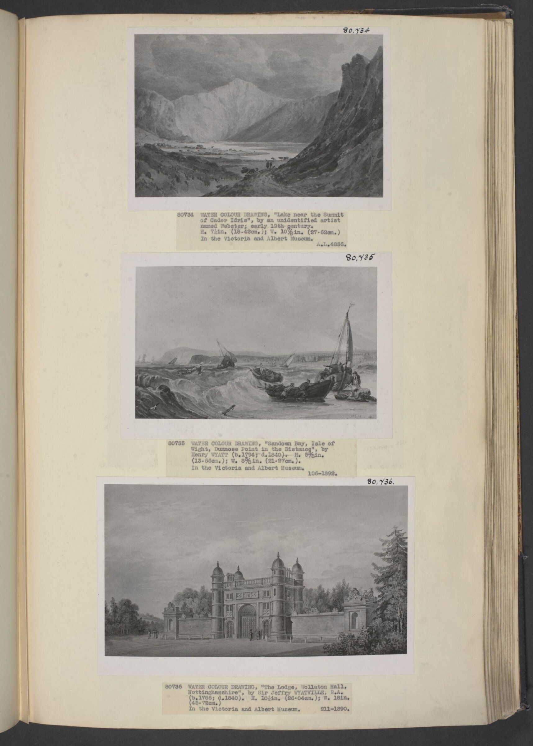 Llyn-y- Cau, the tarn near the summit of Cader Idris, Merionethshire, North Wales, Thomas Webster, 1804