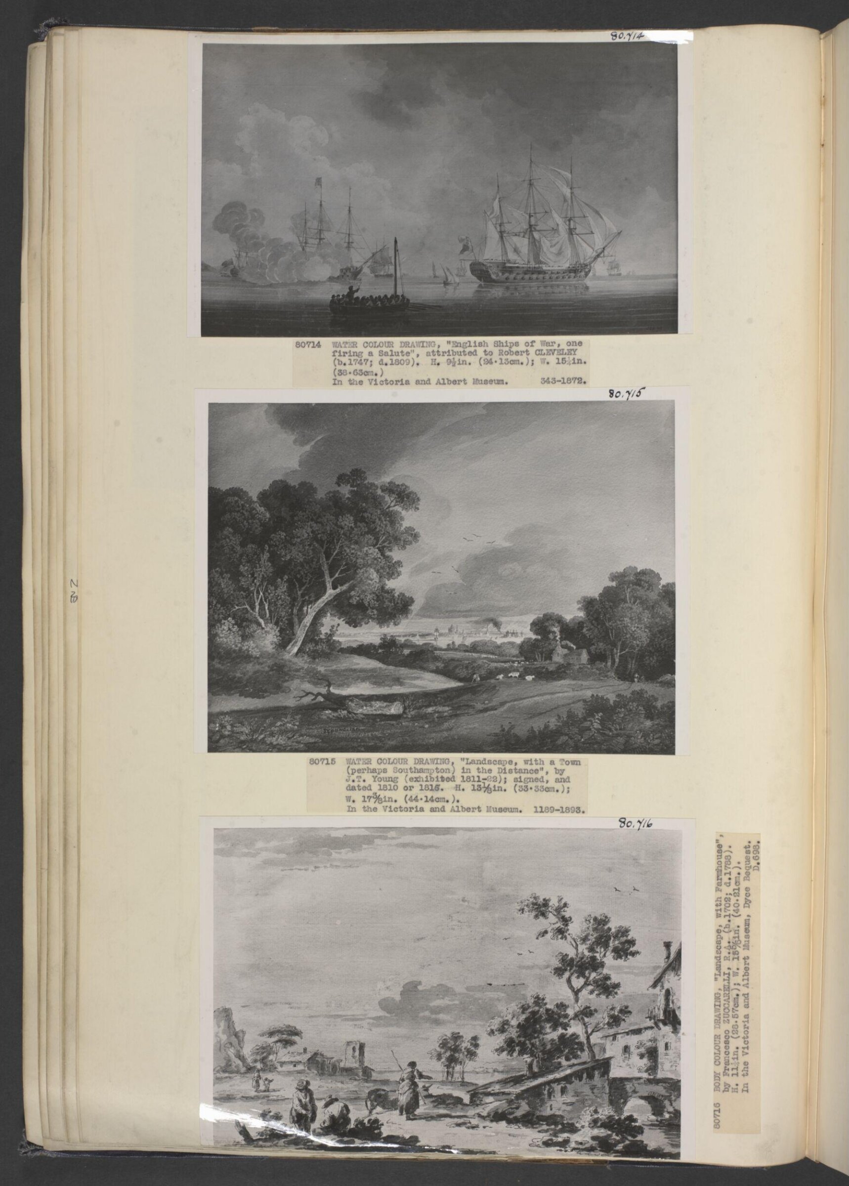 Landscape with town in the distance, J. T. Young, 1810-16