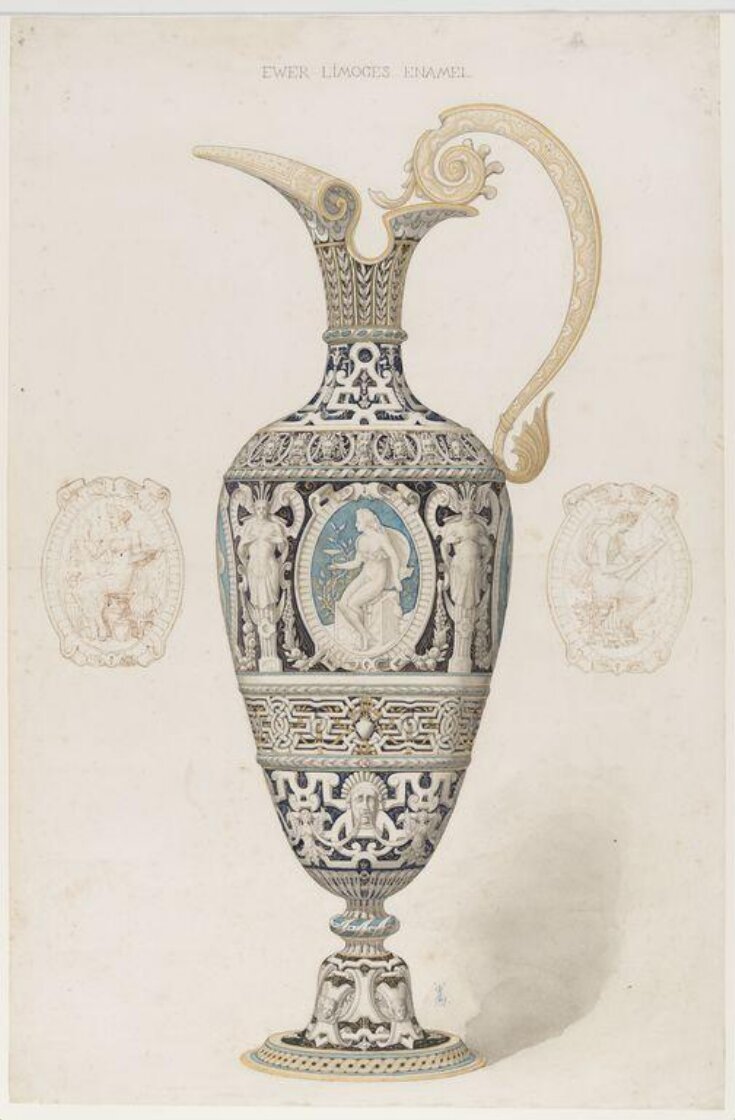 Design for a ewer, decorated with grotesque ornament top image