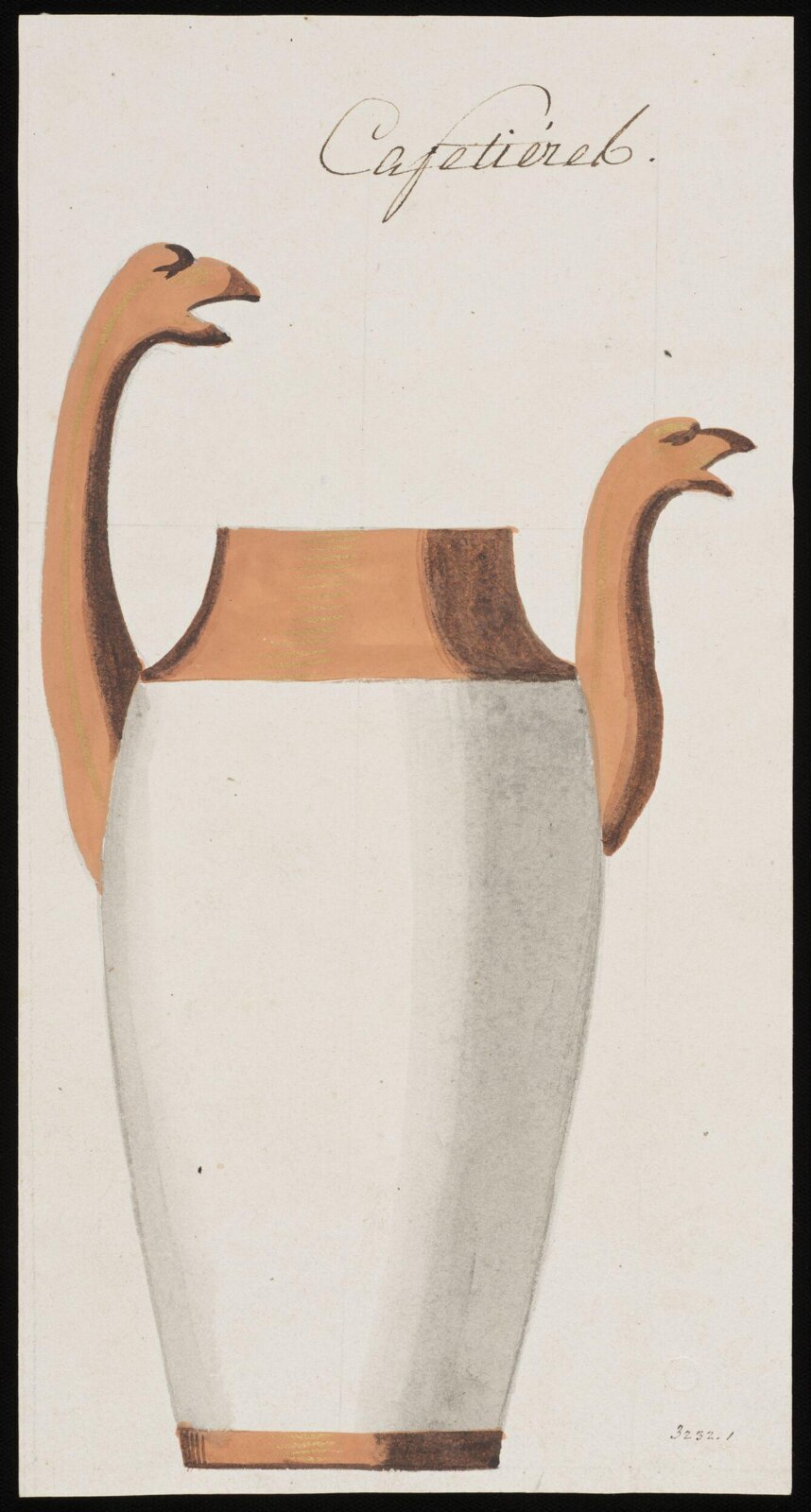 Drawing, Dagoty porcelain factory, circa 1800