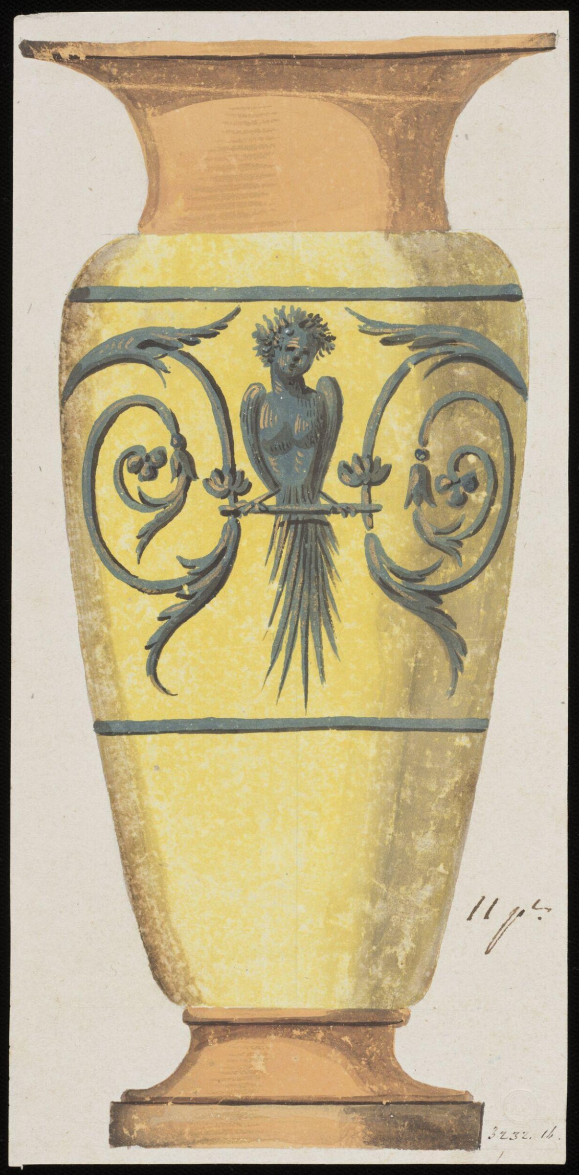 Drawing, Dagoty porcelain factory, circa 1800