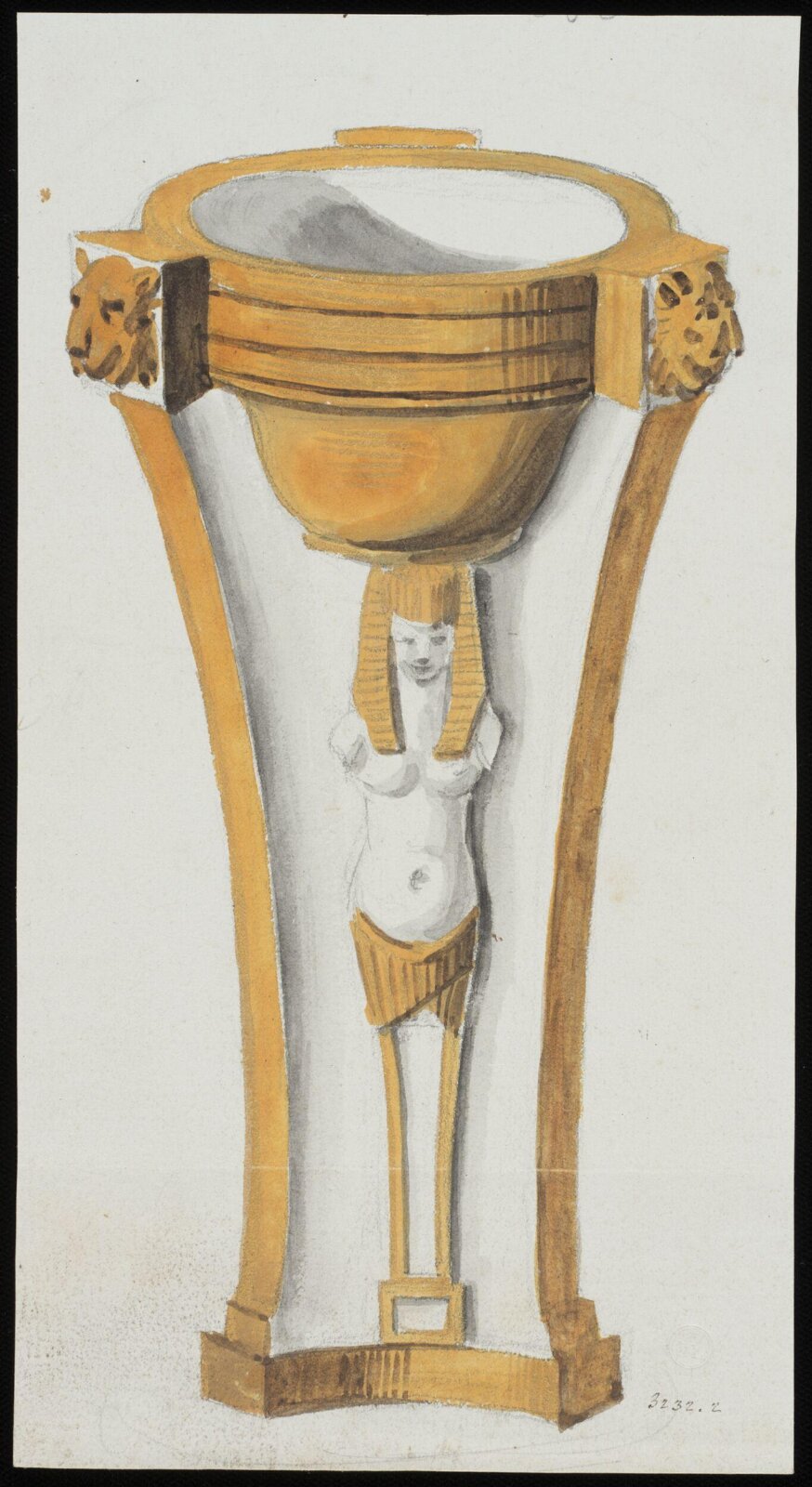 Drawing, Dagoty porcelain factory, circa 1800