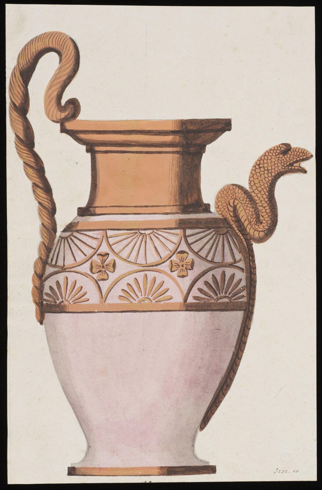 Drawing, Dagoty porcelain factory, circa 1800