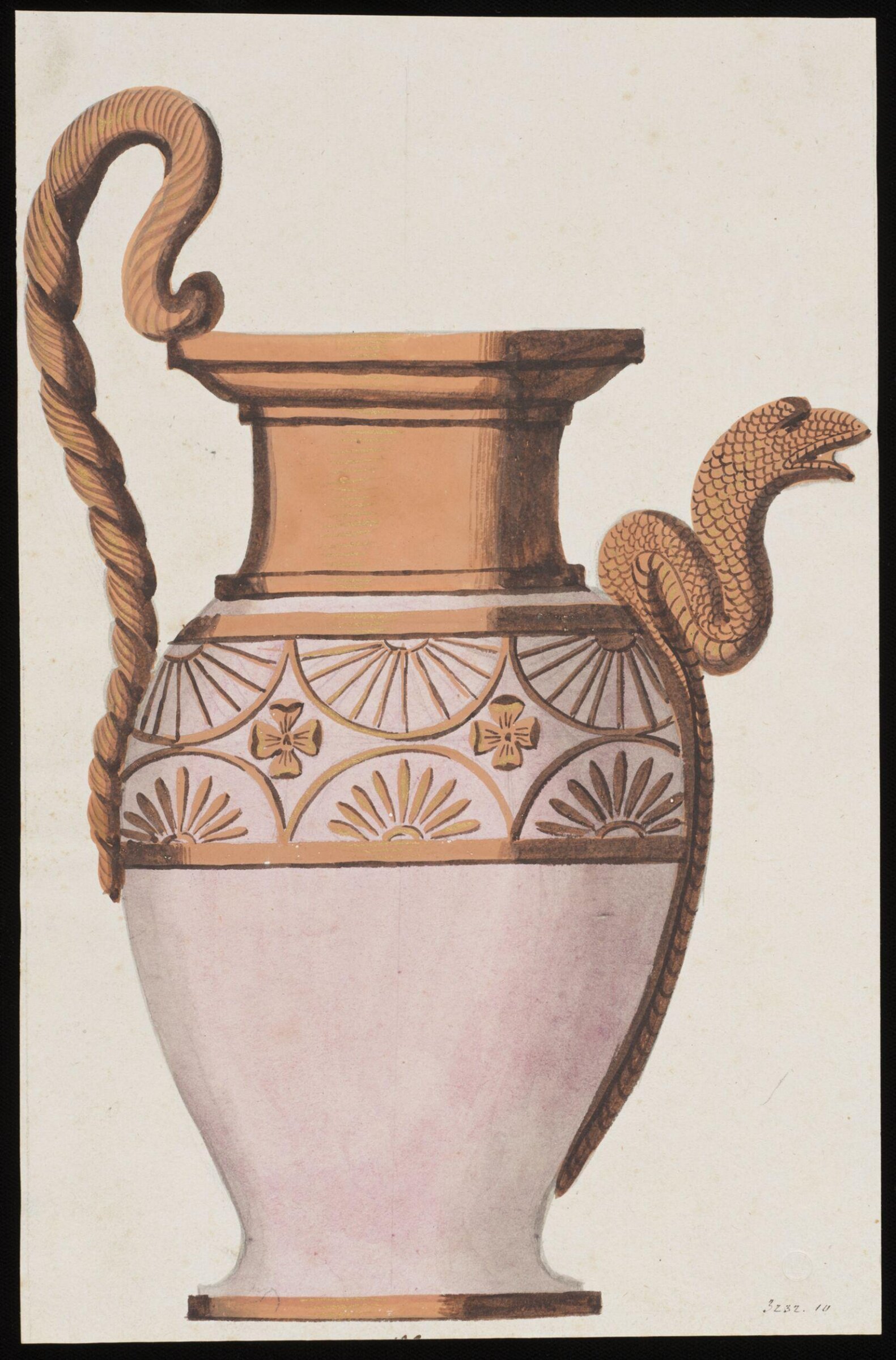 Drawing, Dagoty porcelain factory, circa 1800