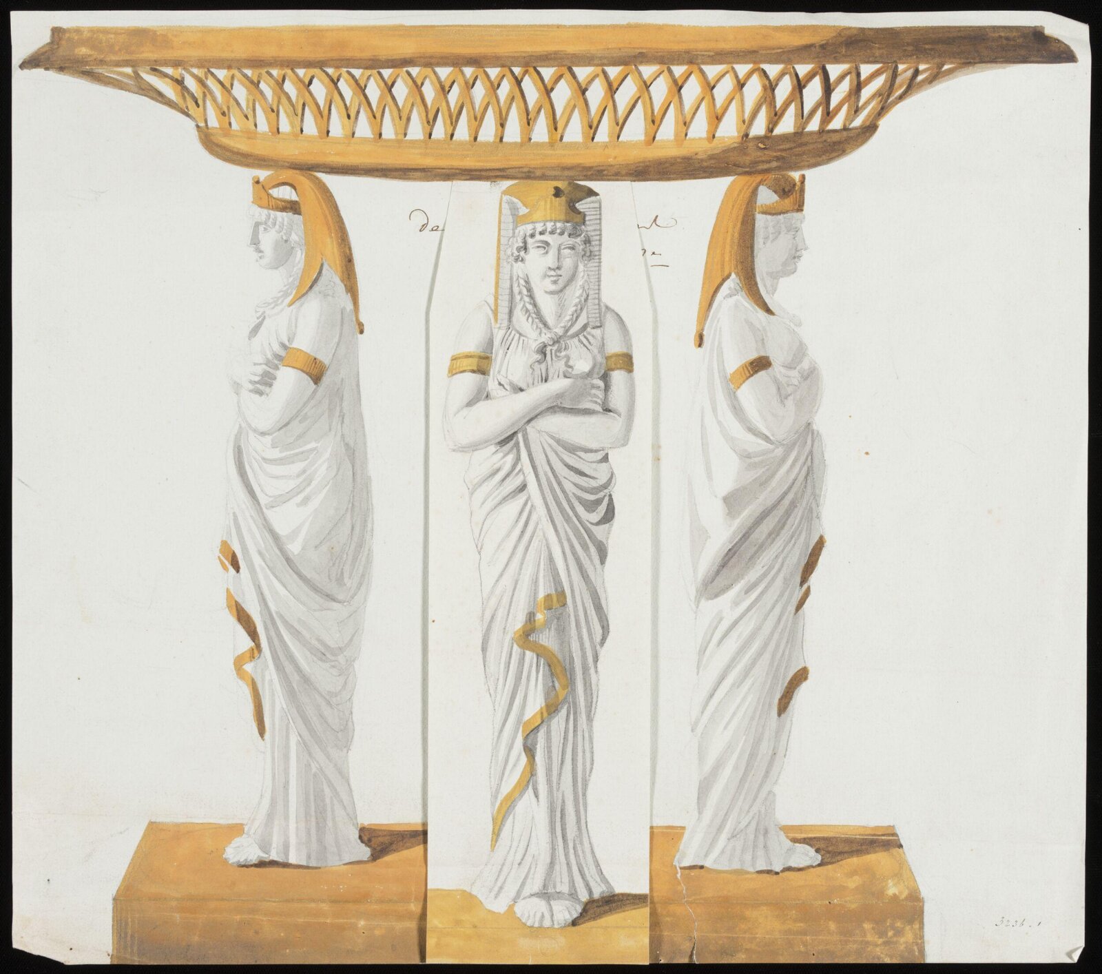 Drawing, Dagoty porcelain factory, circa 1800