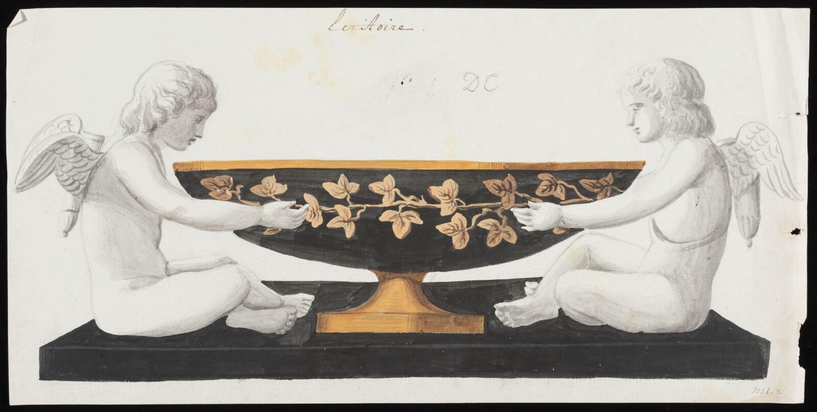Drawing, Dagoty porcelain factory, circa 1800